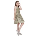 Retro Vintage Gray Map Middle Earth Kids  Skater Dress View3