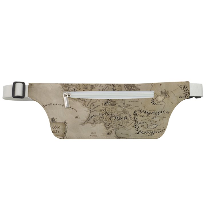 Retro Vintage Gray Map Middle Earth Active Waist Bag