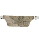 Retro Vintage Gray Map Middle Earth Active Waist Bag View2