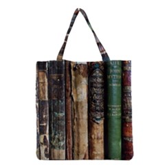 Assorted Color Books Old Macro Grocery Tote Bag by Cendanart