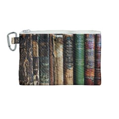 Assorted Color Books Old Macro Canvas Cosmetic Bag (medium) by Cendanart