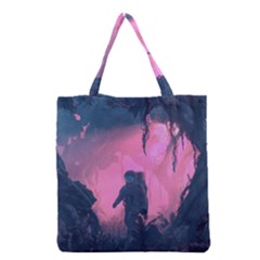 Beeple Astronaut Spacesuit 3d Digital Art Artwork Jungle Grocery Tote Bag by Cendanart