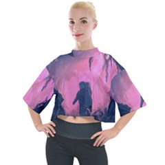 Beeple Astronaut Spacesuit 3d Digital Art Artwork Jungle Mock Neck T-shirt by Cendanart