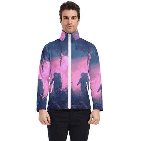 Beeple Astronaut Spacesuit 3d Digital Art Artwork Jungle Men s Bomber Jacket by Cendanart