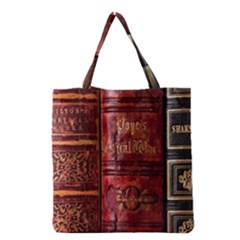 Books Old Grocery Tote Bag by Cendanart