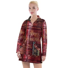 Books Old Women s Long Sleeve Casual Dress