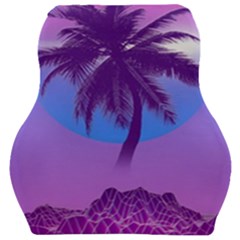 Palm Tree Vaporwave Synthwave Retro Style Car Seat Velour Cushion  by Cendanart