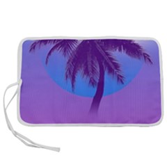 Palm Tree Vaporwave Synthwave Retro Style Pen Storage Case (l)