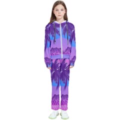 Palm Tree Vaporwave Synthwave Retro Style Kids  Tracksuit by Cendanart