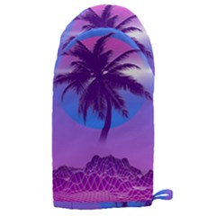 Palm Tree Vaporwave Synthwave Retro Style Microwave Oven Glove by Cendanart