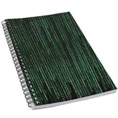 Green Matrix Code Illustration Digital Art Portrait Display 5 5  X 8 5  Notebook by Cendanart