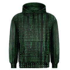 Green Matrix Code Illustration Digital Art Portrait Display Men s Core Hoodie by Cendanart