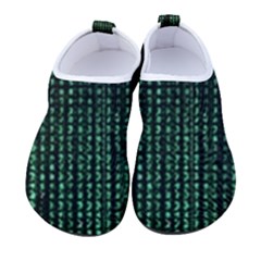 Green Matrix Code Illustration Digital Art Portrait Display Women s Sock-style Water Shoes by Cendanart