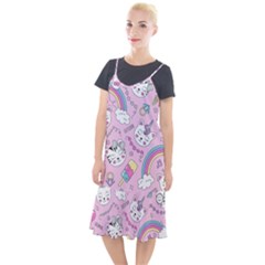 Beautiful Cute Animals Pattern Pink Camis Fishtail Dress by Grandong