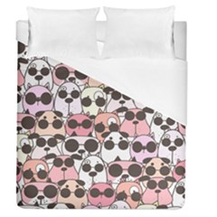 Cute Dog Seamless Pattern Background Duvet Cover (Queen Size)