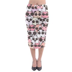 Cute Dog Seamless Pattern Background Midi Pencil Skirt