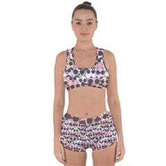 Cute Dog Seamless Pattern Background Racerback Boyleg Bikini Set