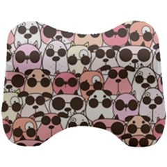 Cute Dog Seamless Pattern Background Head Support Cushion