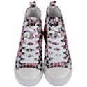 Cute Dog Seamless Pattern Background Women s Mid-Top Canvas Sneakers View1