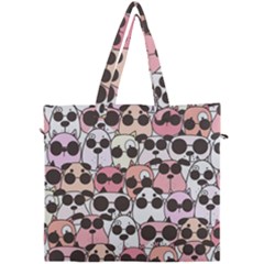 Cute Dog Seamless Pattern Background Canvas Travel Bag