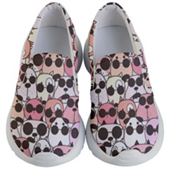 Cute Dog Seamless Pattern Background Kids Lightweight Slip Ons