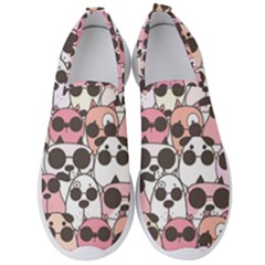 Cute Dog Seamless Pattern Background Men s Slip On Sneakers