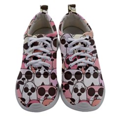 Cute Dog Seamless Pattern Background Women Athletic Shoes