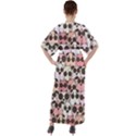 Cute Dog Seamless Pattern Background V-Neck Boho Style Maxi Dress View2