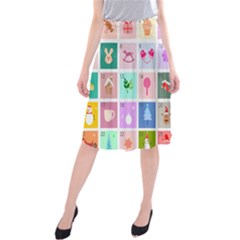 Christmas Wreath Advent Midi Beach Skirt