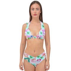 Christmas Wreath Advent Double Strap Halter Bikini Set by Bedest