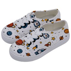 Set Cartoon Symbol Pattern Kids  Classic Low Top Sneakers by Bedest