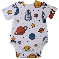 Set Cartoon Symbol Pattern Baby Short Sleeve Bodysuit by Bedest