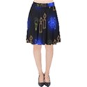 Background Doodles Candles Graphic Velvet High Waist Skirt View1