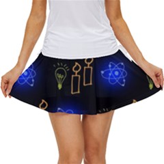 Background Doodles Candles Graphic Women s Skort by Bedest