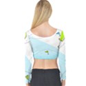 Astronaut Spaceship Long Sleeve Crop Top View2