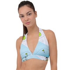 Astronaut Spaceship Halter Plunge Bikini Top by Bedest