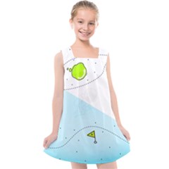 Astronaut Spaceship Kids  Cross Back Dress by Bedest