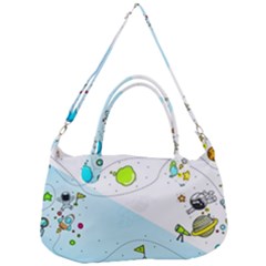 Astronaut Spaceship Removable Strap Handbag by Bedest