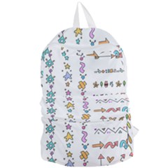 Doodles Border Letter Ornament Foldable Lightweight Backpack by Bedest