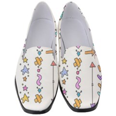 Doodles Border Letter Ornament Women s Classic Loafer Heels by Bedest