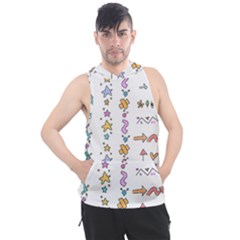 Doodles Border Letter Ornament Men s Sleeveless Hoodie by Bedest