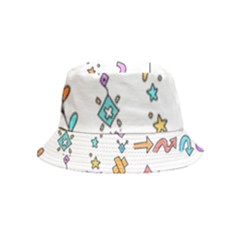 Doodles Border Letter Ornament Inside Out Bucket Hat (kids)