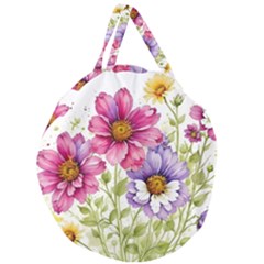 Flourish Colours Invitation Giant Round Zipper Tote by Bedest