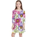 Flourish Colours Invitation Kids  Quarter Sleeve Skater Dress View1