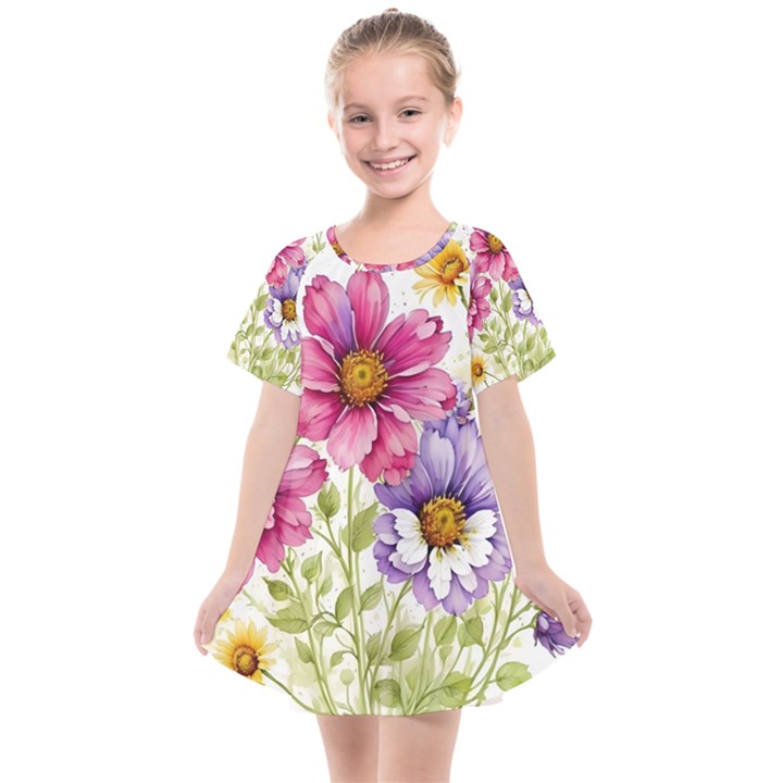 Flourish Colours Invitation Kids  Smock Dress