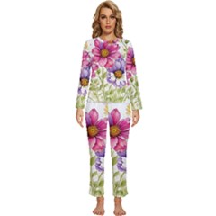 Flourish Colours Invitation Womens  Long Sleeve Lightweight Pajamas Set by Bedest