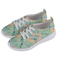 Background School Doodles Graphic Women s Lightweight Sports Shoes by Bedest