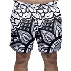 Flower Mandala Pattern Doodle Men s Shorts by Bedest