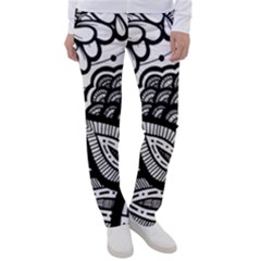 Flower Mandala Pattern Doodle Women s Casual Pants by Bedest