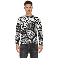 Flower Mandala Pattern Doodle Men s Fleece Sweatshirt by Bedest